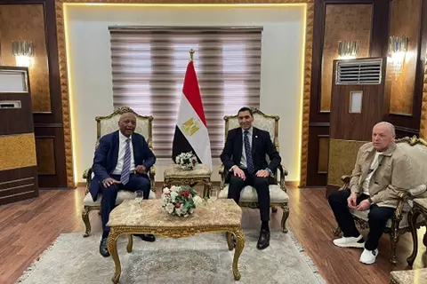 جوهر نبيل يستقبل باتريس موتسيبي في حضور أبو ريدة